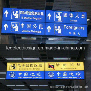 Double Side Hanging Display Sign Framless LED Fabric Light Box for Direction Board